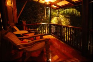 Suite balcony at Anantrapura thai house Khao Yai